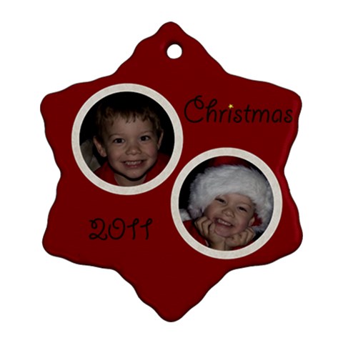 Nativity Snowflake Ornament By Mim Back