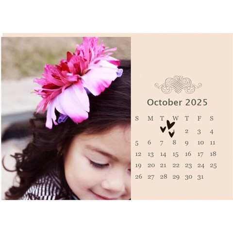 Desktop Calendar 8 5  X 6 : Memories To Cherish By Jennyl Oct 2025