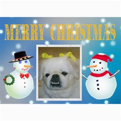 Winter Snowman Christmas Card - 5  x 7  Photo Cards