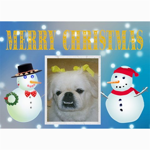 Winter Snowman Christmas Card By Kim Blair 7 x5  Photo Card - 2