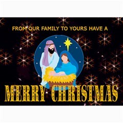 Nativity Scene Christmas Card 1 - 5  x 7  Photo Cards