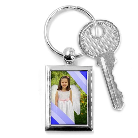 Blue Ribbon Key Chain By Kim Blair Front