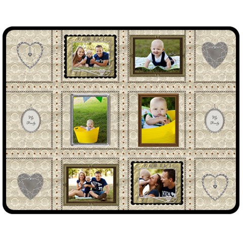 My Family Medium Fleece Blanket By Lil 60 x50  Blanket Front