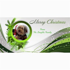 Merry Christmas 4x8 Photo card in  Green - 4  x 8  Photo Cards