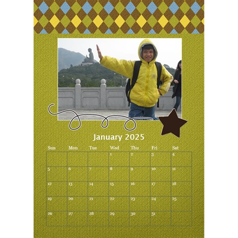 Desktop Calendar 6  X 8 5  : For The Boys By Jennyl Jan 2025