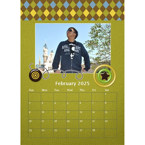 Desktop Calendar 6  X 8 5  : For The Boys By Jennyl Feb 2025