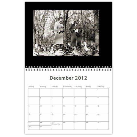 All Dates Calendar By Necia Dec 2012