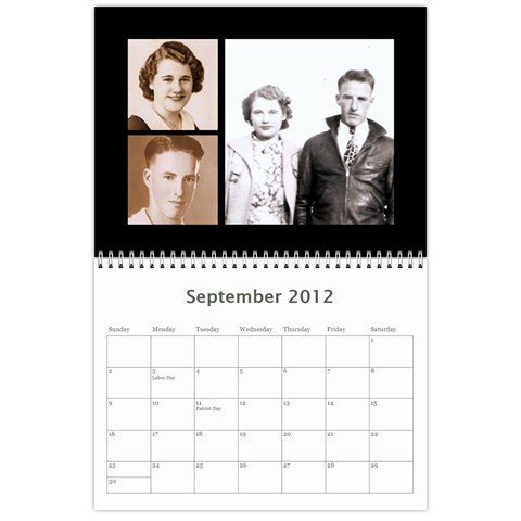 All Dates Calendar By Necia Sep 2012