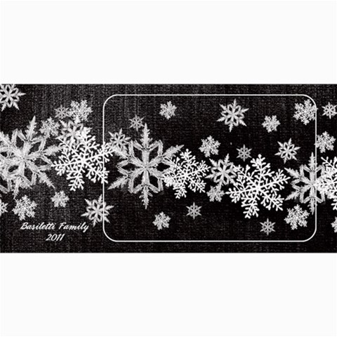 8x4 Photo Greeting Card Black Snowflakes By Laurrie 8 x4  Photo Card - 5