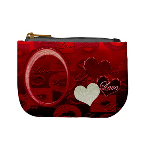 I Heart You Red Coin Purse By Ellan Front