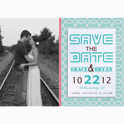 Savethedate! By Lana Laflen 7 x5  Photo Card - 8