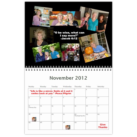 Calendar2012 By Shelley Peterson Nov 2012