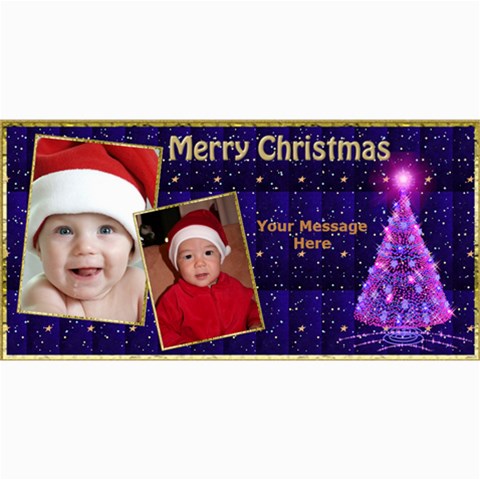 Deep Blue Christmas 4x8 Photo Card By Deborah 8 x4  Photo Card - 3