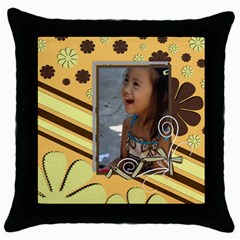 throw pillow 8 (5 styles) - Throw Pillow Case (Black)