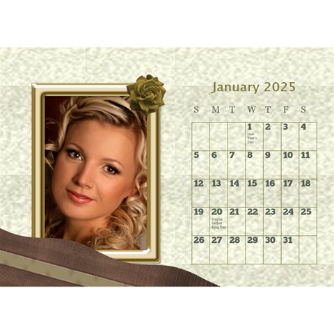 Delicate Desktop Calendar By Deborah Jan 2025