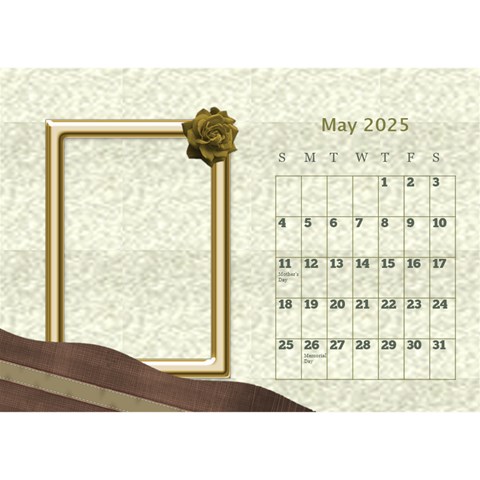 Delicate Desktop Calendar By Deborah May 2025