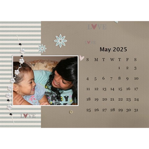 Desktop Calendar 8 5  X 6 : Beautiful You By Jennyl May 2025