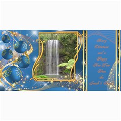 Frosted bauble Christmas Photo Card (4x8) Midnight blue - 4  x 8  Photo Cards