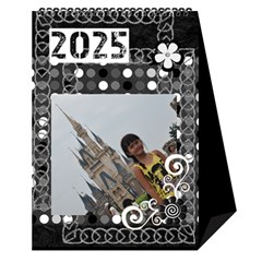 2025 balck - Desktop Calendar 6  x 8.5 