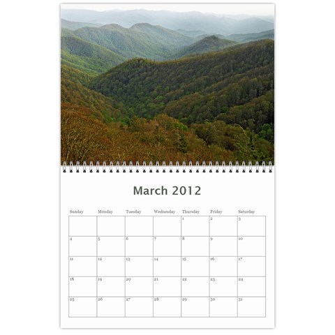 2012 Calendar Smoky Mountains By Terena Lambert Boone Mar 2012