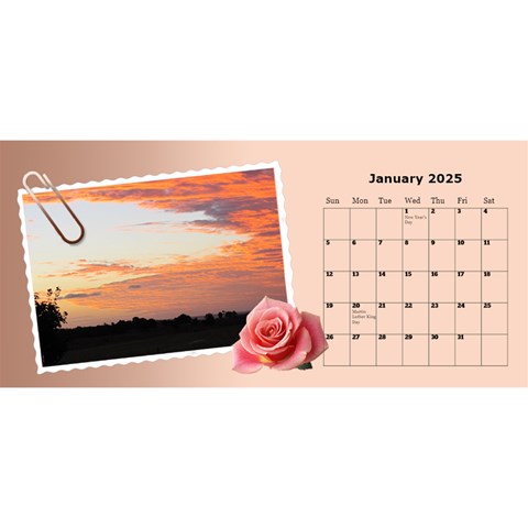 Postcard Desktop Calendar By Deborah Jan 2025