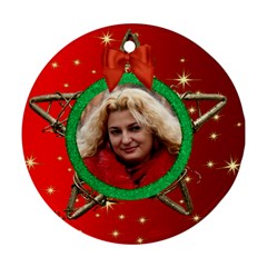 My Star round Ornament (red) (2 sided) - Round Ornament (Two Sides)