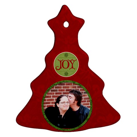 Red Joy Ornament By Jen Front