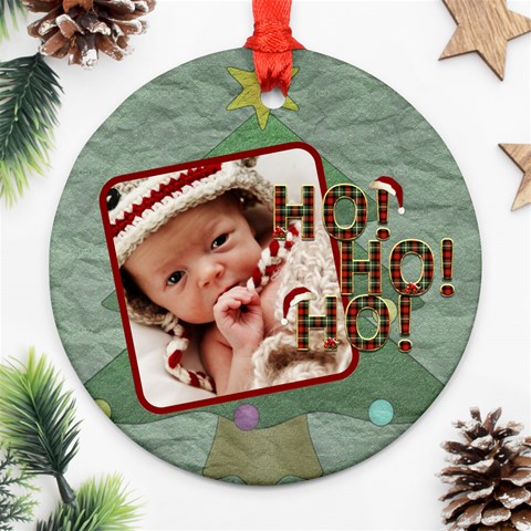 Ho Ho Ho Round Ornament (2 Sides) By Lil Front