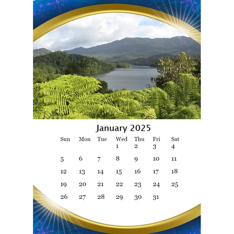 Desktop Calendar With Class In Blue (6x8 5) By Deborah Jan 2025