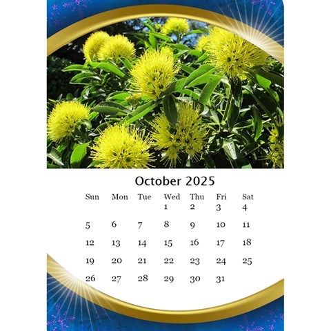 Desktop Calendar With Class In Blue (6x8 5) By Deborah Oct 2025