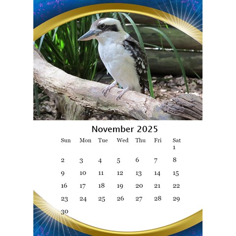 Desktop Calendar With Class In Blue (6x8 5) By Deborah Nov 2025