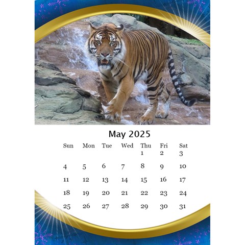 Desktop Calendar With Class In Blue (6x8 5) By Deborah May 2025