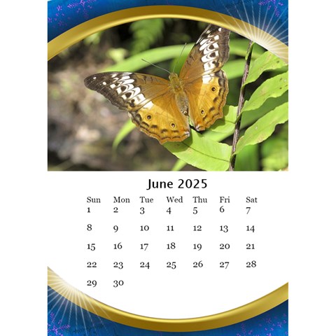 Desktop Calendar With Class In Blue (6x8 5) By Deborah Jun 2025