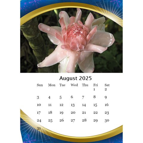 Desktop Calendar With Class In Blue (6x8 5) By Deborah Aug 2025