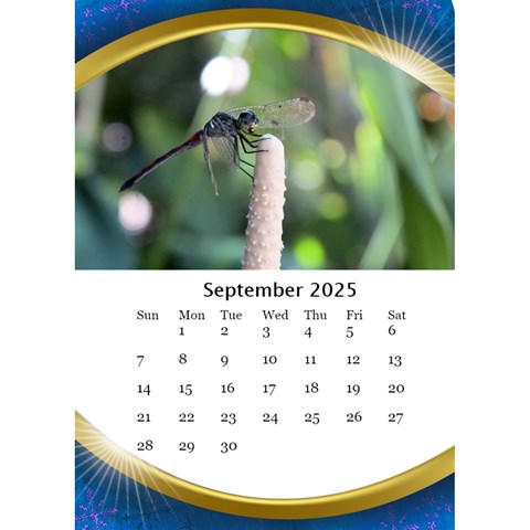 Desktop Calendar With Class In Blue (6x8 5) By Deborah Sep 2025