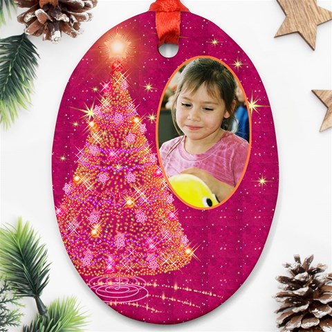 My Gold Christmas Tree Ornament (2 Sided) By Deborah Front