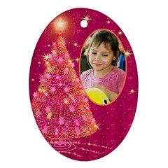 My Gold Christmas Tree ornament (2 Sided) - Oval Ornament (Two Sides)