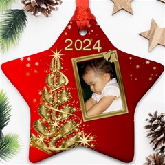 2023 Red Star Ornament (2 Sided) - Star Ornament (Two Sides)