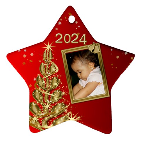 2024 Red Star Ornament (2 Sided) By Deborah Back