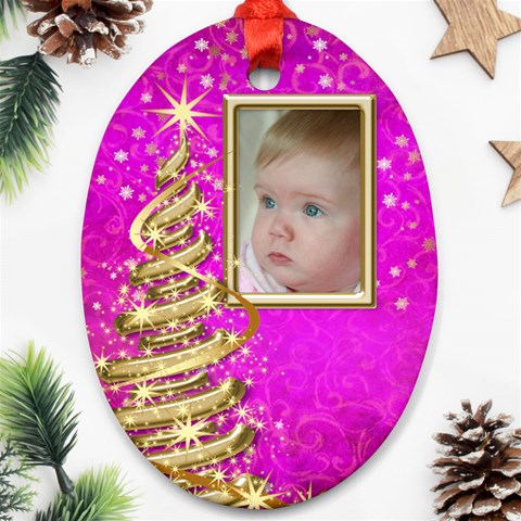 My Little Pink Princess Ornament (2 Sided) By Deborah Front