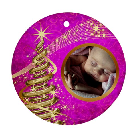 My Little Pink Princess Round Ornament (2 Sided) By Deborah Back