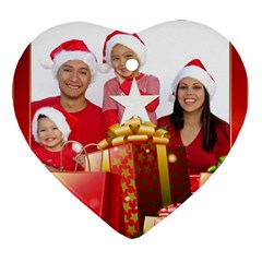 Presents Heart Ornament (2 sided) - Heart Ornament (Two Sides)