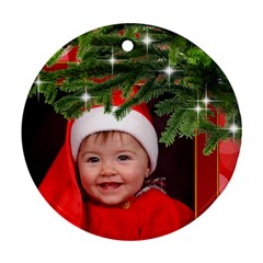 Merry Christmas round Ornament (2 sided) - Round Ornament (Two Sides)