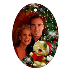 Sing Merry Christmas (2 sided) Ornament - Oval Ornament (Two Sides)