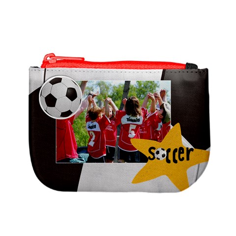 Soccer Mini Coin Purse By Mikki Front