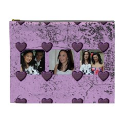 Purple Heart Extra Large Cosmetic bag - Cosmetic Bag (XL)
