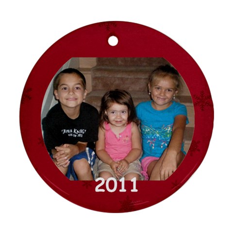 Z & S & Jillian Ornament 2011 By Janet Andreasen Front