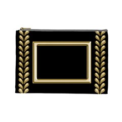 Black and gold (Large) Cosmetic Bag - Cosmetic Bag (Large)