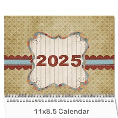 calandar 2025 - Wall Calendar 11  x 8.5  (12-Months)