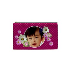 Pink Florals Cosmetic Bag Small (7 styles) - Cosmetic Bag (Small)